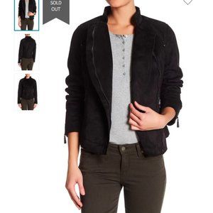 Vince Camuto Faux Suede Asymmetrical Zip Jacket